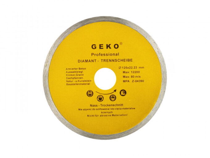 GEKO Gyémánt vágótárcsa folytonos, PROFI 125x1.0mm [ G00241 ]