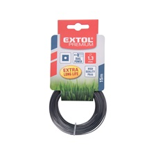 EXTOL PREMIUM damil szegélynyíró géphez 2,4 mm, négyszög keresztmetszetű, fekete közép/dual power, 15m [ 8870914 ]
