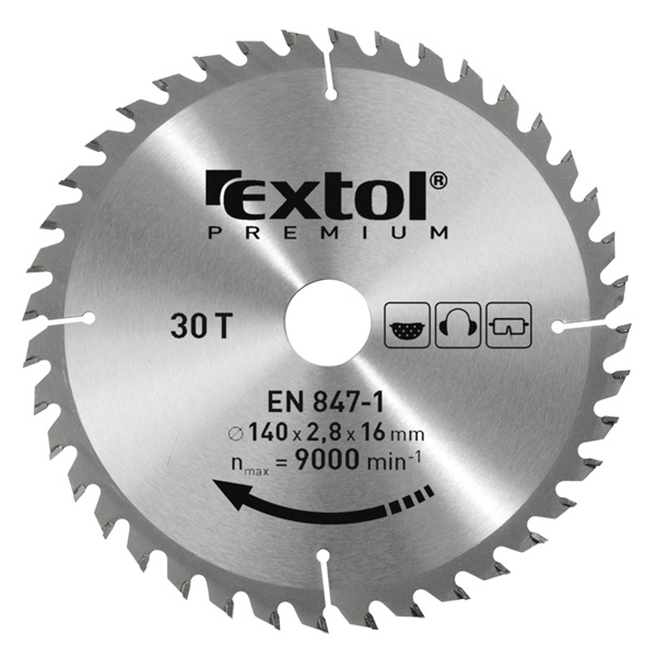 EXTOL PREMIUM körfűrészlap, keményfémlapkás, 210×25,4mm (lyuk átm), T48; 3,2mm lapkaszélesség, max. 7000 ford/perc [ 8803235 ]